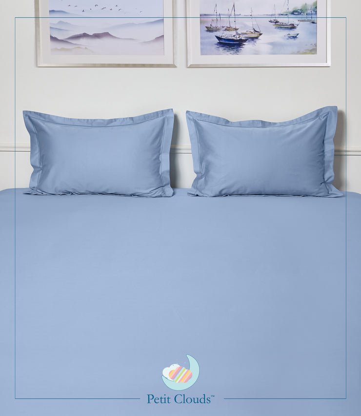 Camellia Collection King Size Bedsheet | Light Blue