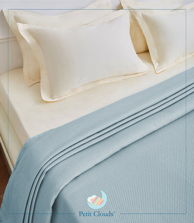 Pearl Collection Double Size Blanket (Aqua)