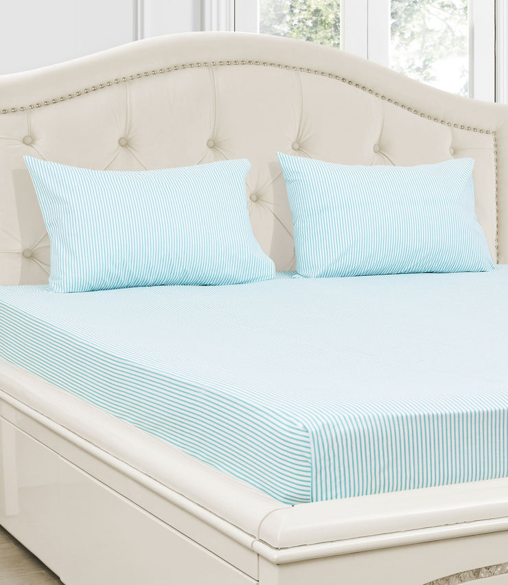 Aqua Stripe Bedsheet