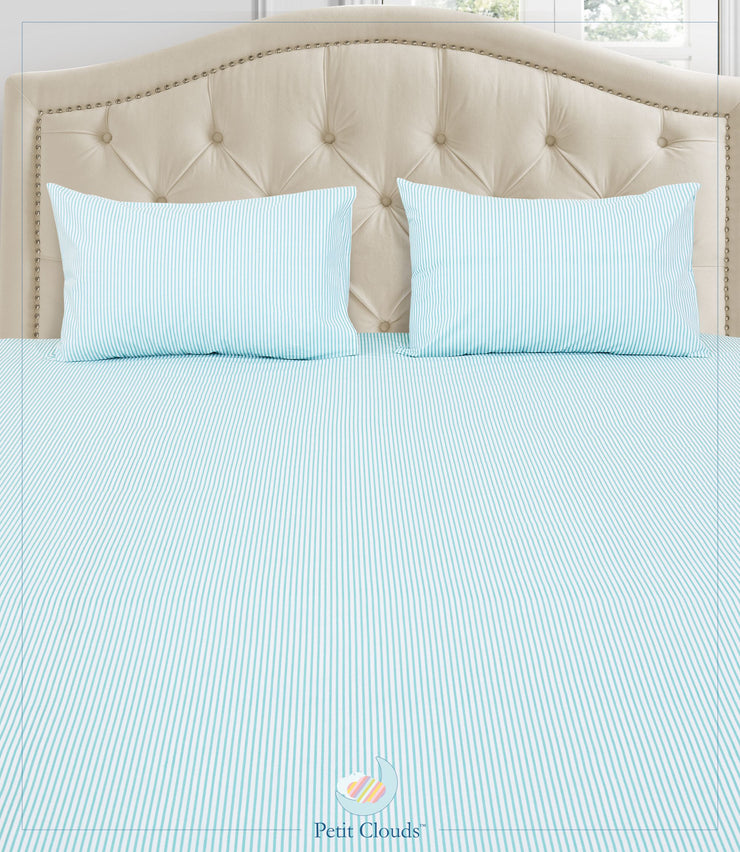 Aqua Stripe Bedsheet