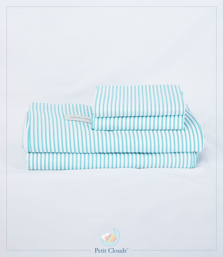 Aqua Stripe Bedsheet