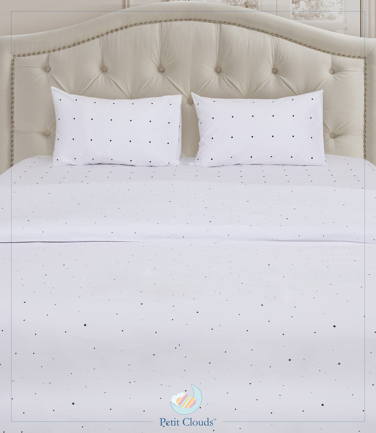 Duvet Cover - Black & White Polka