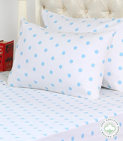 French Blue Polka Bedsheet