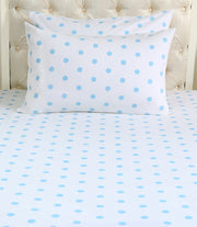 French Blue Polka Bedsheet