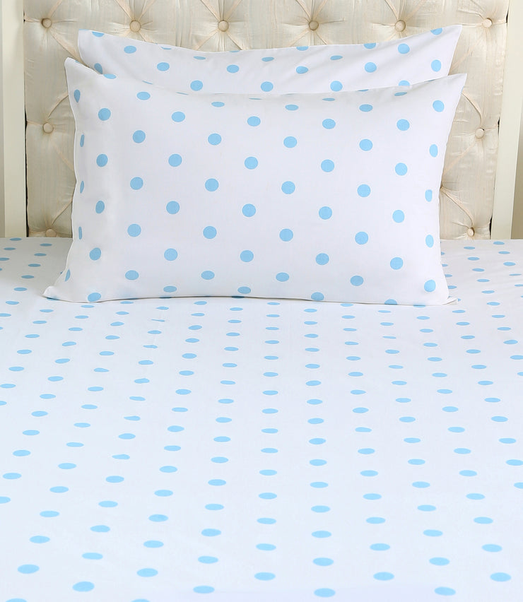 French Blue Polka Bedsheet