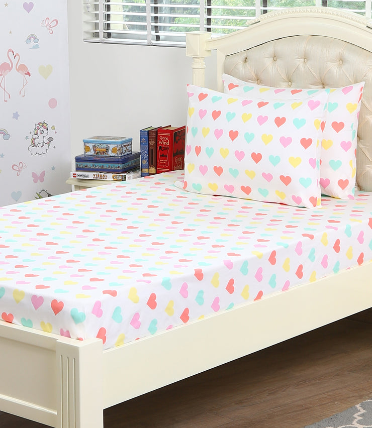 Hearts Of Colour Bedsheet