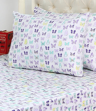 Pappilion Violet Butterfly Bedsheet