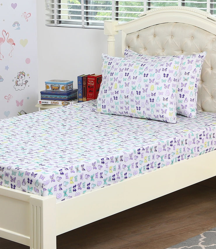 Pappilion Violet Butterfly Bedsheet