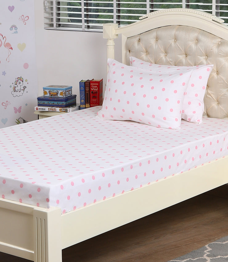 Pink Polka Bedsheet