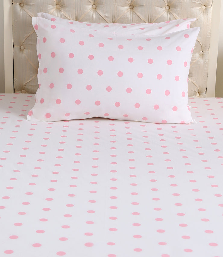 Pink Polka Bedsheet