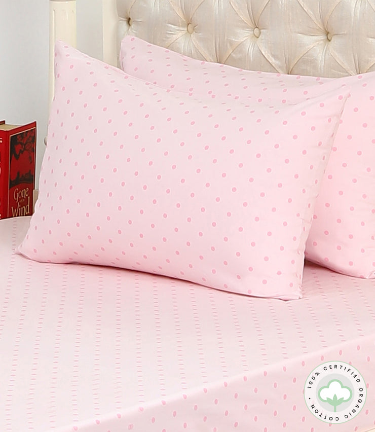 Pretty Pink Polka Bedsheet