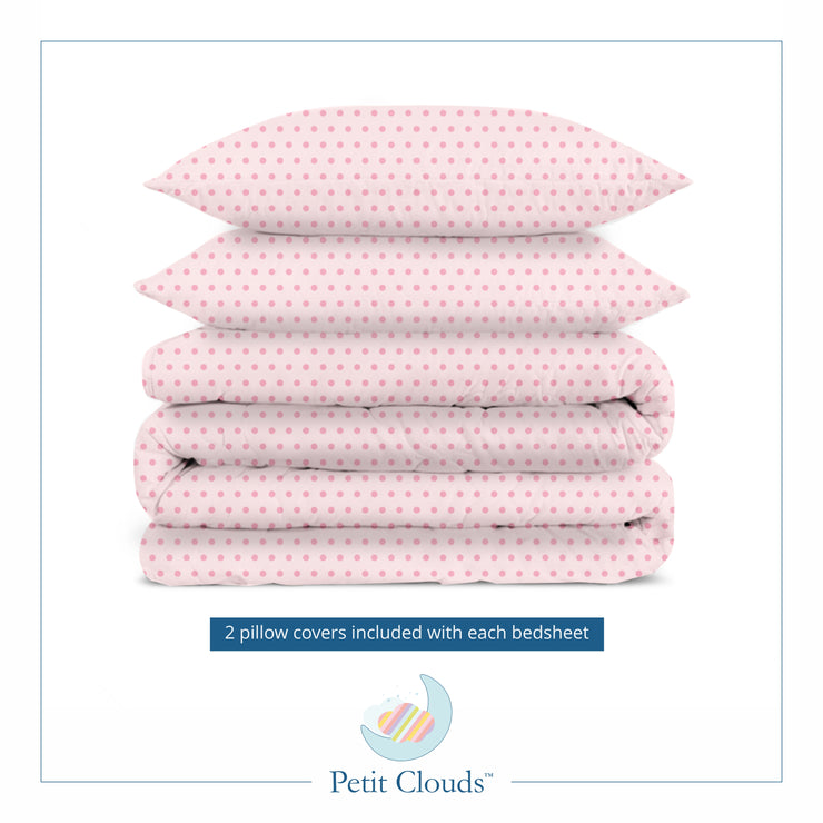 Pretty Pink Polka Bedsheet