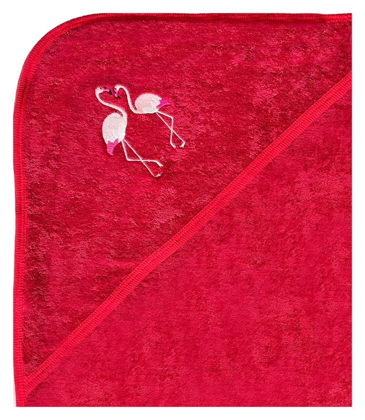 Rose Flamingo Hooded Towel