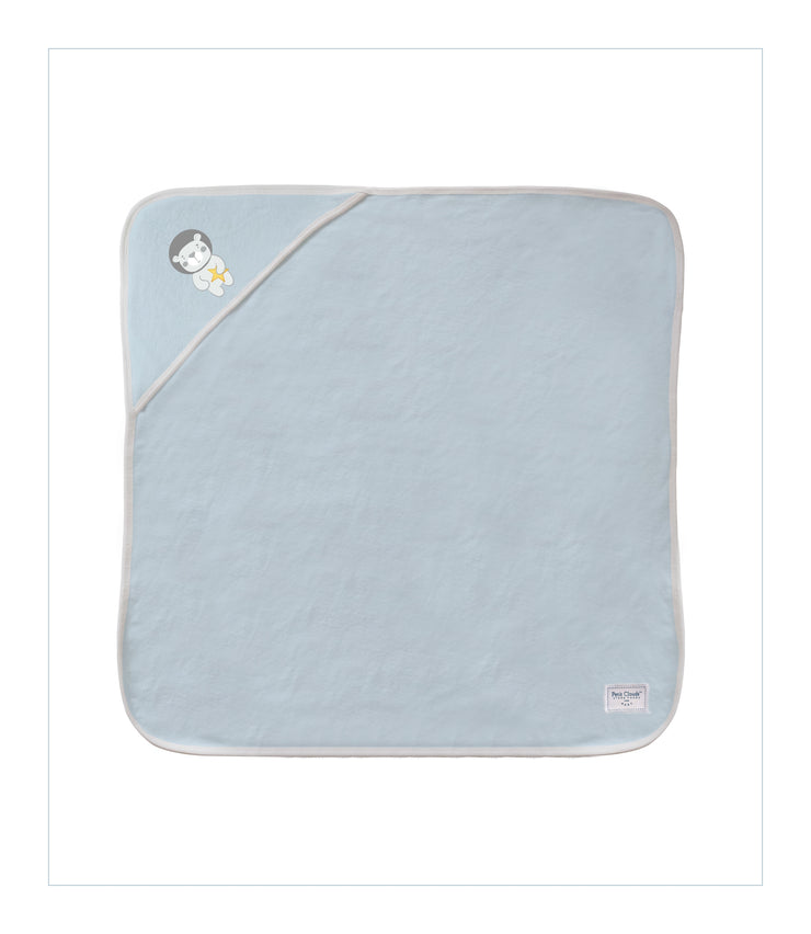 Freddy The Teddy -  Baby Blue Hooded Towel