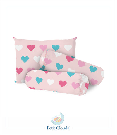 Hearts Of Colour Pillow & Bolster Set