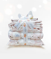 Peach Swan Cot Bedding Set