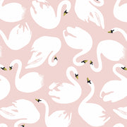 Peach Swan Cot Sheet