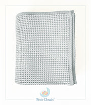 Julien Collection 100% Pure Organic Cotton Waffle Knit Blanket (Powder Blue)