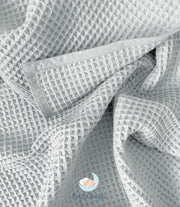 Julien Collection 100% Pure Organic Cotton Waffle Knit Blanket (Powder Blue)