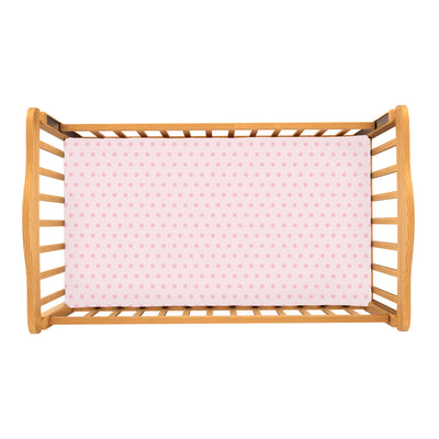 Pretty Pink Polka - 100% Pure Organic Cotton Cot Sheet