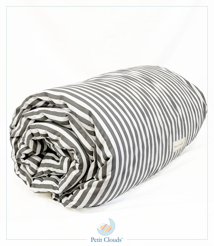 Duvet Cover - Grey Stripe (Double)