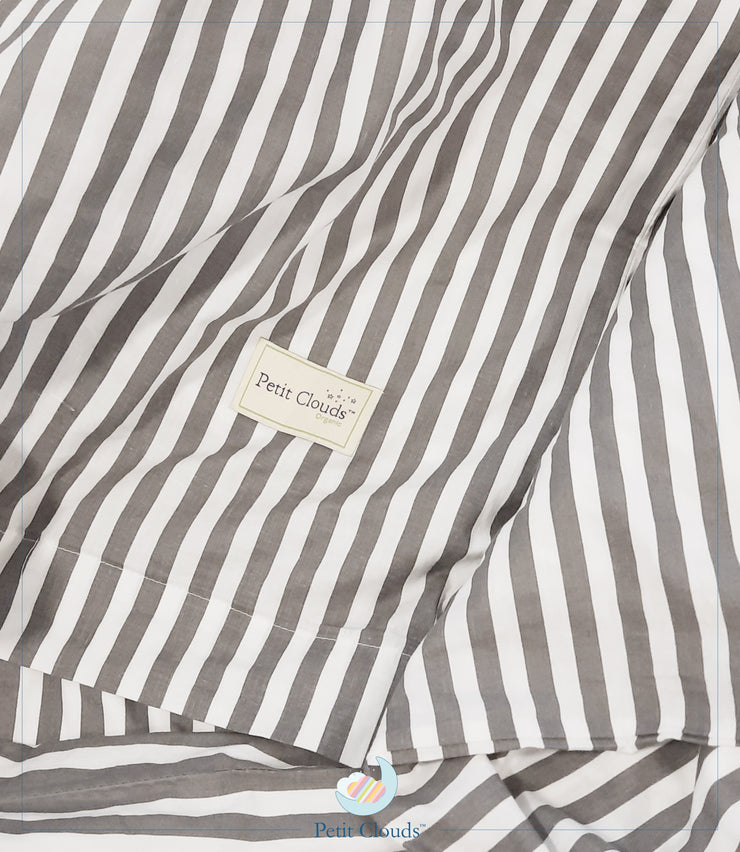 Duvet Cover - Grey Stripe (Double)