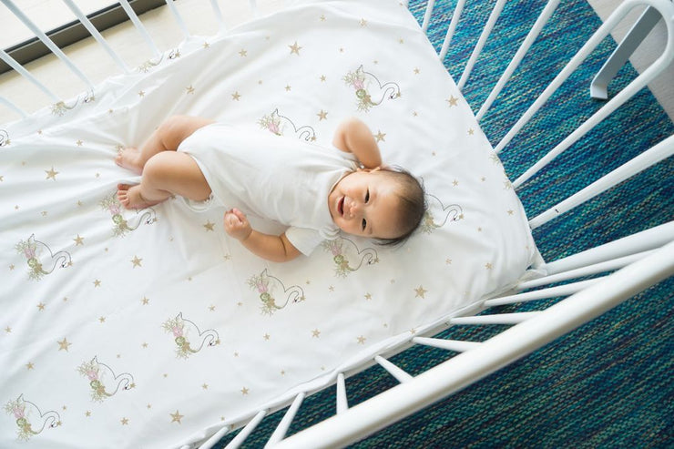 Faith the Swan - 100% Pure Organic Cotton Cot Sheet