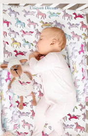 Unicorn Dreams - 100% Cotton Percale Cot Sheet